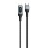 Dudao USB Type C - USB Type C kábel gyorstöltés PD 100W 1m fekete (-6973687243685 2 kép
