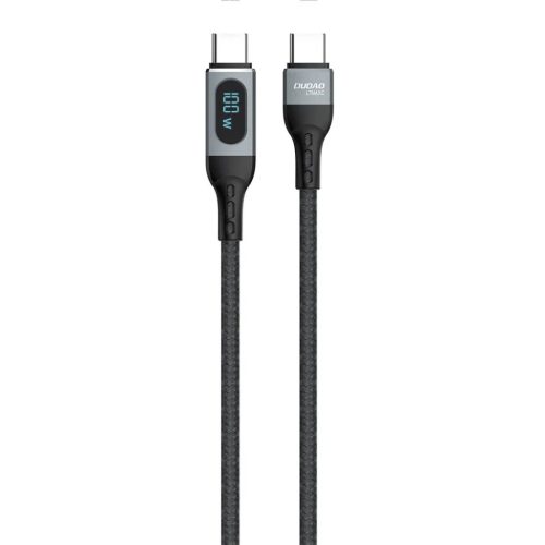 Dudao USB Type C - USB Type C kábel gyorstöltés PD 100W 1m fekete (-6973687243685 2 kép