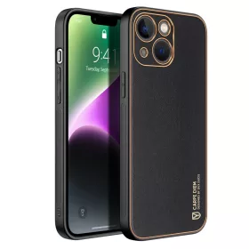 iPhone 14 Plus Dux Ducis Yolo TPU és PU bőr tok fekete-6934913032008 3 kép