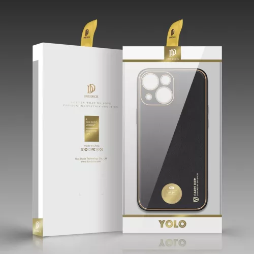 iPhone 14 Plus Dux Ducis Yolo TPU és PU bőr tok fekete-6934913032008 1 kép