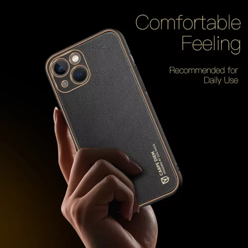 iPhone 14 Plus Dux Ducis Yolo TPU és PU bőr tok fekete-6934913032008 8 kép