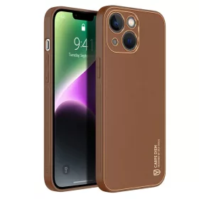 iPhone 14 Plus Dux Ducis Yolo TPU és PU bőr tok barna-6934913032015 12 kép