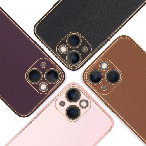 iPhone 14 Plus Dux Ducis Yolo TPU és PU bőr tok barna-6934913032015 6 kép