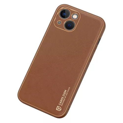 iPhone 14 Plus Dux Ducis Yolo TPU és PU bőr tok barna-6934913032015 9 kép