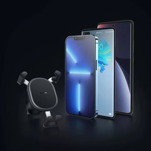 Baseus Stable Series autós telefontartó szellőzőrácsra fekete (SU-6932172619756 8 kép