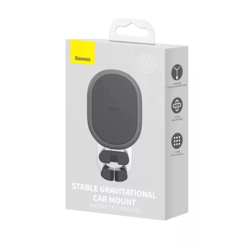 Baseus Stable Series autós telefontartó szellőzőrácsra fekete (SU-6932172619756 10 kép