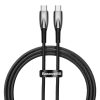 Baseus Glimmer kábel gyorstöltéssel USB-C 480Mb/s PD 100W 1m fekete-6932172618025 3 kép