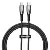 Baseus Glimmer kábel gyorstöltéssel USB-C 480Mb/s PD 100W 1m fekete-6932172618025 3 kép