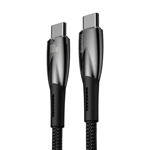 Baseus Glimmer kábel gyorstöltéssel USB-C 480Mb/s PD 100W 1m fekete-6932172618025 1 kép