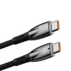 Baseus Glimmer kábel gyorstöltéssel USB-C 480Mb/s PD 100W 1m fekete-6932172618025 8 kép