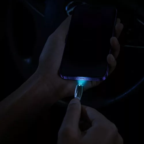 Baseus Glimmer kábel gyorstöltéssel USB-C 480Mb/s PD 100W 1m fekete-6932172618025 10 kép