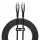 Baseus Glimmer kábel gyorstöltéssel USB-C 480Mb/s PD 100W 2m fekete