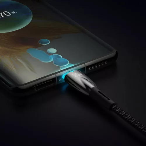Baseus Glimmer kábel gyorstöltéssel USB-C 480Mb/s PD 100W 2m fekete-6932172618056 4 kép