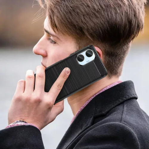 Realme 10 4G Tech-Protect carbon mintájú TPU tok fekete-9490713930816 5 kép