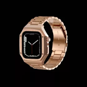 Apple Watch 4/5/6/7/8/9/SE (38/40/41mm) fém óraszíj és tok készle- 1 kép