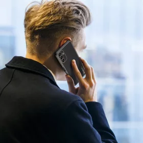 Samsung Galaxy A13 5G Dux Ducis Yolo TPU és PU bőr tok fekete-6934913041697 1 kép