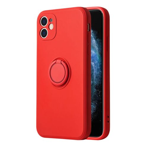 iPhone 14 Pro Vennus szilikon tok hátlapi gyűrűvel piros-5900217951087 5 kép