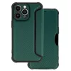 iPhone 13 Pro Max RAZOR fliptok sötétzöld ütésálló