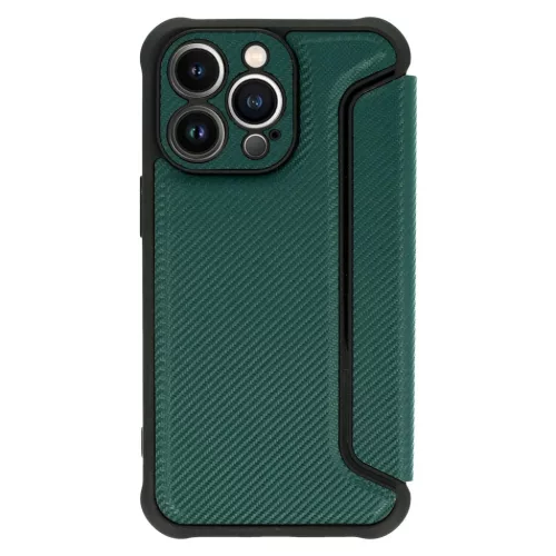 iPhone 14 Pro Max RAZOR fliptok sötétzöld ütésálló-5900217959854 6 kép