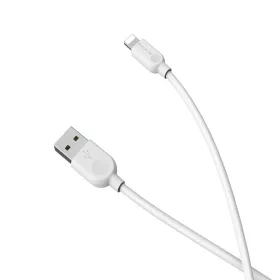 Borofone BX14 Linkjet USB - Lightning kábel 2.4A 3m fehér-6957531090373 1 kép