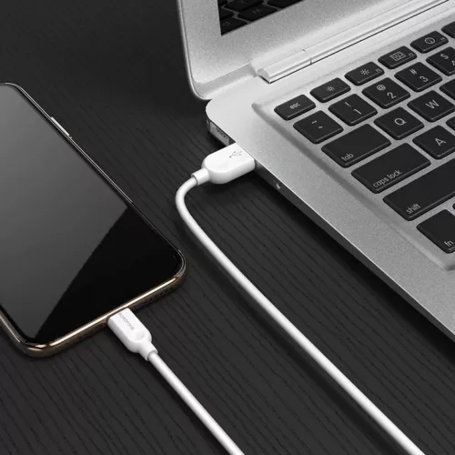 Borofone BX14 Linkjet USB - Lightning kábel 2.4A 3m fehér-6957531090373 3 kép