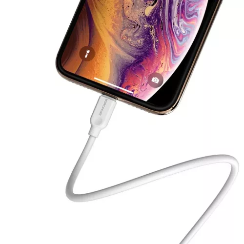 Borofone BX14 Linkjet USB - Lightning kábel 2.4A 3m fehér-6957531090373 5 kép