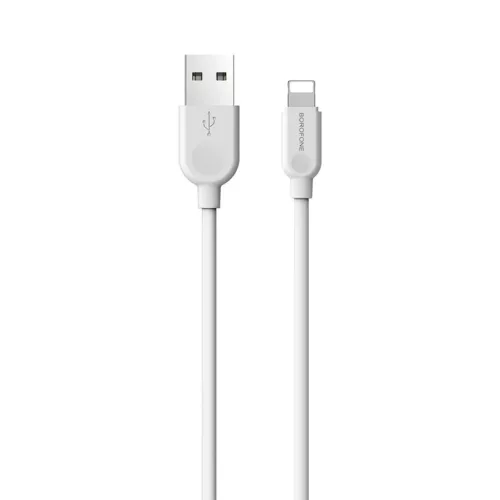 Borofone BX14 Linkjet USB - Lightning kábel 2.4A 3m fehér-6957531090373 7 kép
