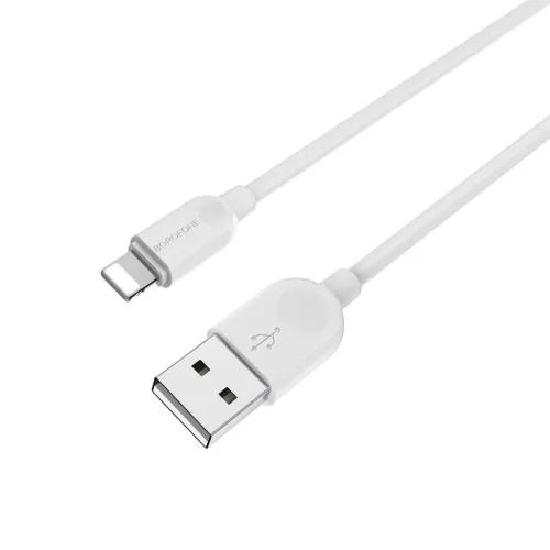 Borofone BX14 Linkjet USB - Lightning kábel 2.4A 3m fehér-6957531090373 10 kép