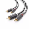 Ugreen 2x RCA (Cinch) - 2x RCA (Cinch) AV104 kábel 1m (fekete)
