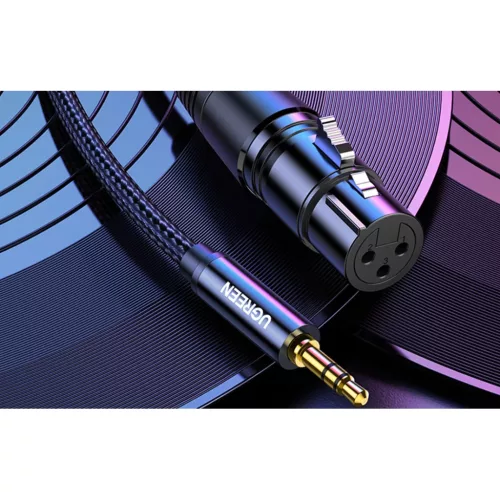 Ugreen AV182 XLR anya-3.5mm jack dugós kábel - 2 m (fekete)-6957303822447 4 kép