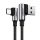 Ugreen US176 USB - USB-C kábel, 90 fokban döntött, 3A, 2m (fekete)