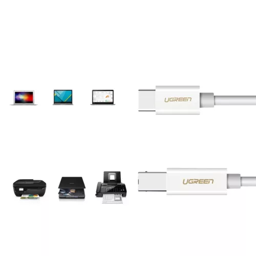 Ugreen USB-C/USB-B kábel nyomtatóhoz US241, nyomtató kábel 1,5m (f-6957303844173 3 kép