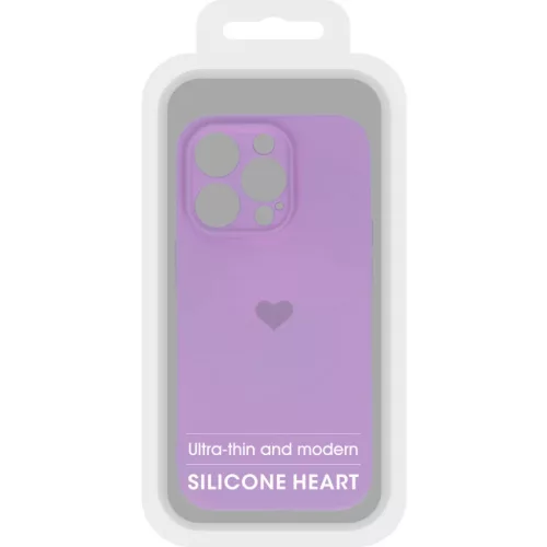 iPhone 14 Plus Vennus szilikon tok szív mintával lila-5900217962366 4 kép