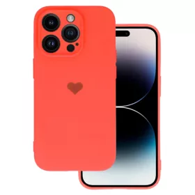 iPhone 14 Plus Vennus szilikon tok szív mintával korall-5900217962397 2 kép