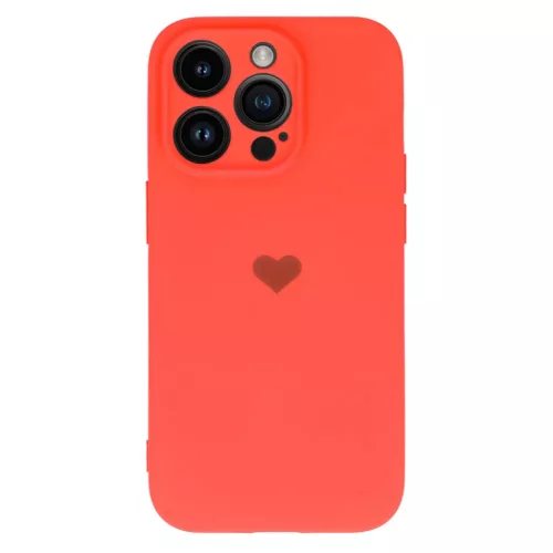 iPhone 14 Plus Vennus szilikon tok szív mintával korall-5900217962397 6 kép
