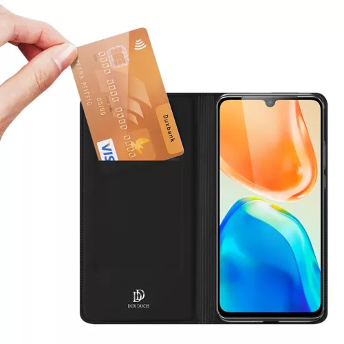 Realme C33 Dux Ducis Skin Pro Öko Bőr fliptok fekete-6934913031810 6 kép