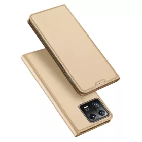 Xiaomi 13 Dux Ducis Skin Pro Öko Bőr fliptok arany-6934913031643 10 kép