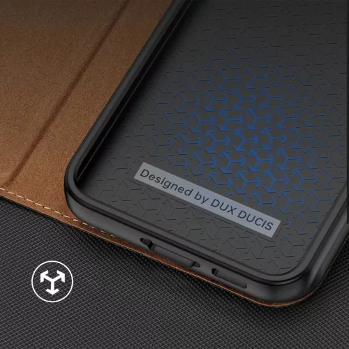 Samsung Galaxy S23 Plus Dux Ducis Skin X2 mágneses fliptok barna-6934913031445 5 kép