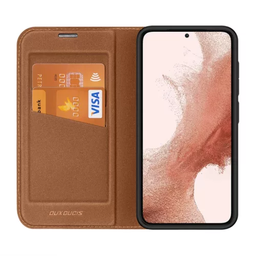 Samsung Galaxy S23 Plus Dux Ducis Skin X2 mágneses fliptok barna-6934913031445 9 kép
