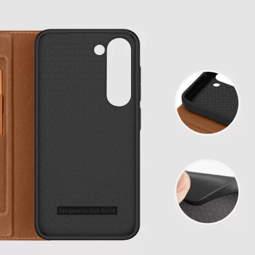 Samsung Galaxy S23 Plus Dux Ducis Skin X2 mágneses fliptok barna-6934913031445 10 kép