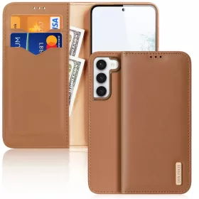 Samsung Galaxy S23 Plus Dux Ducis Hivo fliptok RFID blokkoló barna-6934913031766 2 kép