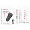 Borofone autós töltő BZ19 Wisdom 2xUSB 12W + USB-Type C kábel 1m f-6974443387391 2 kép