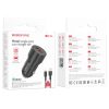 Borofone autós töltő BZ19A Wisdom USB QC 3.0 18W + USB-Type C kábe-6974443387483 2 kép