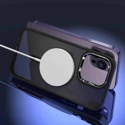 iPhone 14 Plus Magnetic Carbon tok fekete (Magsafe kompatibilis)-5900217960768 4 kép