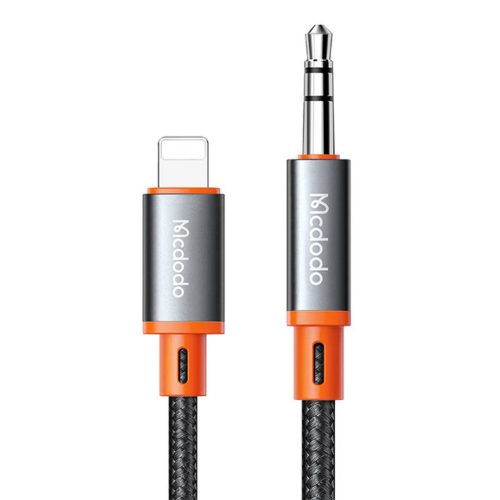 Mcdodo CA-0780 Lightning - 3.5mm AUX mini jack kábel, 1.2m (fekete)-6921002607803 1 kép