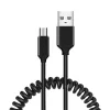 Spirál USB - Micro USB kábel 2A 1m fekete-5900217972075 6 kép