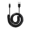 Spirál USB - Micro USB kábel 2A 1m fekete-5900217972075 5 kép
