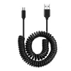 Spirál USB - Micro USB kábel 2A 1m fekete-5900217972075 5 kép