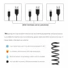 Spirál USB - Micro USB kábel 2A 1m fekete-5900217972075 7 kép