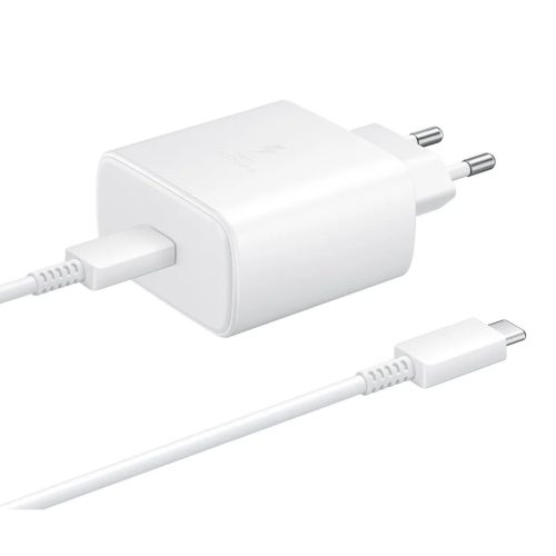 Samsung 45W hálózati töltő adapter EP-TA845EWE + EP-DW767JWE USB-C/USB-C kábel fehér